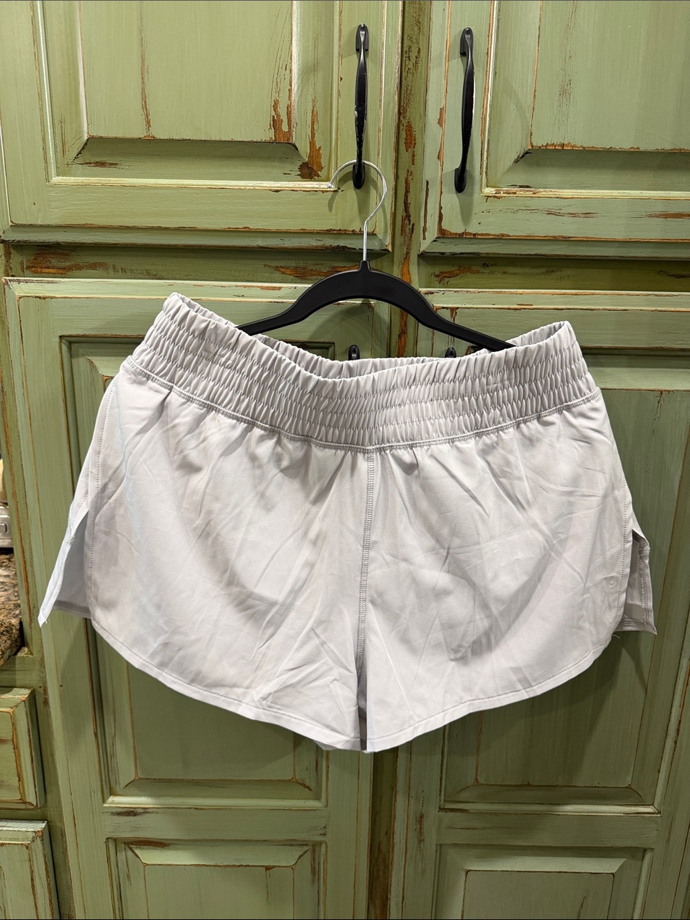 Yogalicious White Athletic Running Shorts with Elastic Waist